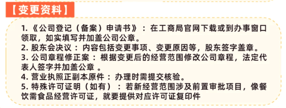 企业营业执照经营范围变更流程！ 公司变更 第3张